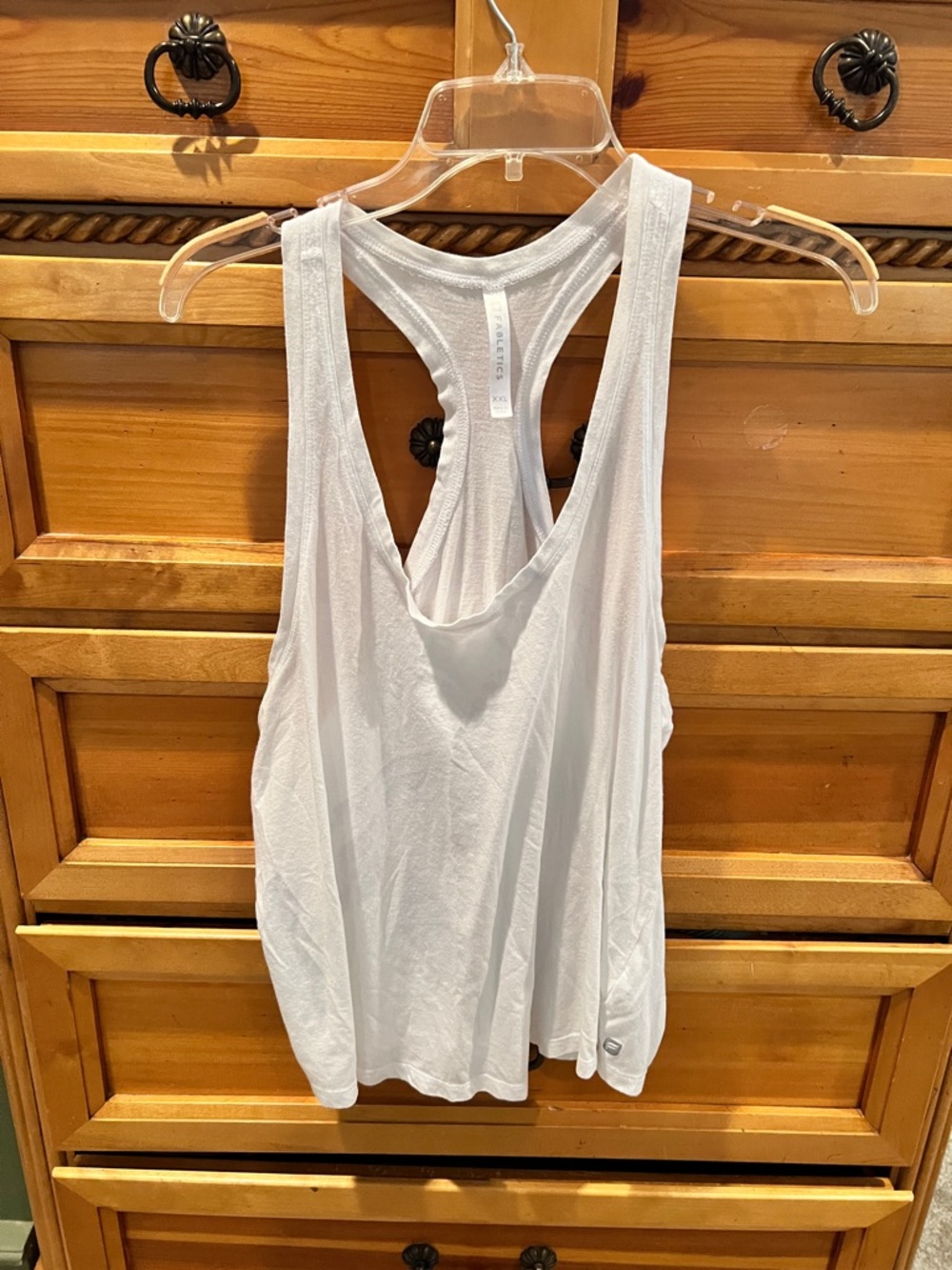 Fabletics White Racerback Tank - Lightweight Athletic Top Sz XXL 2x